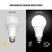 Bóng đèn cảm biến chuyển động Radar 85-265V E27 Bóng đèn hồng ngoại thông minh 5W 9W 12W 15W Làm việc trong bóng tối ban đêm cho lối đi cầu thang sống tại nhà