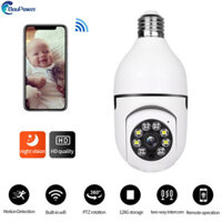 Bóng Đèn Camera An Ninh 4X Zoom Kỹ Thuật Số Wifi Ngoài Trời Bóng Đèn Trong Nhà Camera Phát Hiện Chuyển Động Dễ Dàng Lắp Đặt Tương Thích Cho Ổ Cắm E27