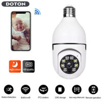 Bóng Đèn Camera An Ninh 4X Zoom Kỹ Thuật Số Wifi Ngoài Trời Bóng Đèn Trong Nhà Camera Phát Hiện Chuyển Động Dễ Dàng Lắp Đặt Tương Thích Cho Ổ Cắm E27