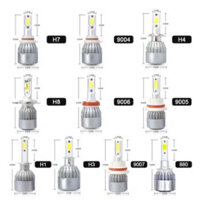 Bóng Đèn cos pha LED chân H4  siêu sáng 6000 36W xe hơi ô tô Toyota Innova Vios Honda City Civic C6 COB đầu trước