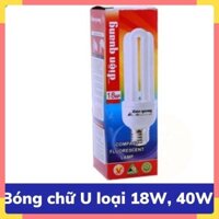 Bóng đèn điện quang chữ U compact chính hãng loại 18w, 40w siêu sáng tích kiệm năng lượng