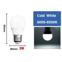 Bóng đèn đuổi muỗi Đèn ngủ bóng LED A60 9W E27 tương đương 40W ánh sáng màu vàng ấm áp dùng cho hiên ngoài trờihàng lang - 5W cool light bulb