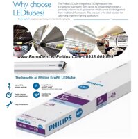 Bóng đèn EcoFit LED Tube Philips 1m2 16W 765 T8