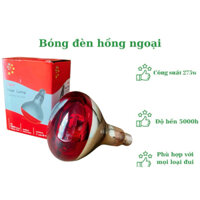 Bóng đèn hồng ngoại 275W - Đầu bóng dài phù hợp với tát cả các loại đui xoáy