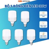 Bóng Đèn Led 30W Akina Combo 5 Bóng Siêu Sáng Đui Xoáy Tiện Dụng