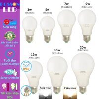 Bóng đèn Led 3w 5w 7w 9w 10w 12w 15w 20w bup tròn A bulb tiết kiệm điện kín chống nước mưa Posson LB-3-20x - 3w S vàng nắng