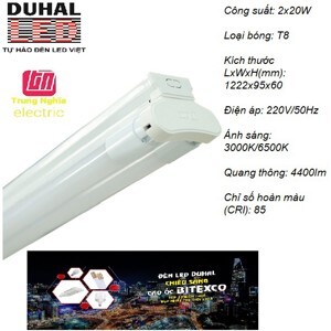 Bóng đèn Led Batten 2x20W Duhal KDHD220