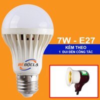 Bóng đèn Led Bulb 7W ( Ánh Sáng Trắng ) + Đui đèn công tắc