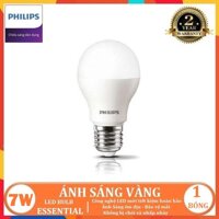 BÓNG ĐÈN LED BULB PHILIPS ESSENTIAL 3W - 5W - 7W - 9W - 11W E27 A60 ( TIẾT KIỆM ĐIỆN NĂNG - CHẤT LƯỢNG SÁNG CAO - 2 MÀU ÁNH SÁNG LỰA CHỌN TRẮNG VÀ VÀNG )