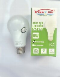Bóng đèn Led Bulb tròn 9W Vinasun, as trắng
