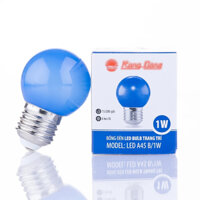 Bóng đèn led bulb tròn trái chanh 1W A45 màu xanh dương Rang Đông
