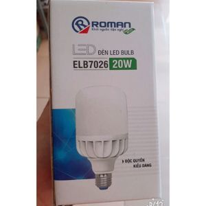 Bóng đèn LED Bulb trụ nhôm Roman ELB7026/20W