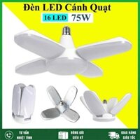 Bóng đèn Led cánh quạt 4 cánh 75W tiết kiệm điện, ánh sáng trắng,chuối xoáy có thể điều chỉnh góc độ