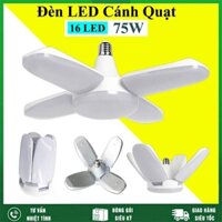 Bóng đèn Led cánh quạt 4 cánh 75W tiết kiệm điện, ánh sáng trắng, chuối xoáy E27 có thể điều chỉnh góc độ sáng HP-056