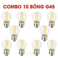 Bóng đèn led dây tóc : Combo 10 bóng đèn led edison G45 bóng đèn trang trí