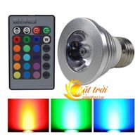 Bóng đèn led đổi màu có điều khiển từ xa RGB 3W V2 (bóng chiếu)