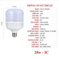 Bóng đèn LED đủ 28w và 38w