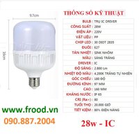 Bóng đèn LED đủ 28W