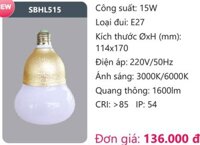 BÓNG ĐÈN LED DUHAL 15W SBHL515