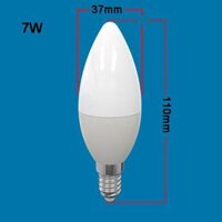 Bóng đèn led E14 E27 220v 3w 5w 7w hình nến độ sáng cao tiện lợi - 7W E14 A Style,White