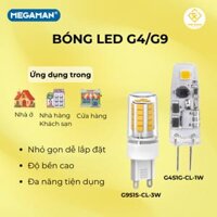 Bóng đèn Led G4/G9 Megaman 1W-3W cao cấp nhỏ gọn