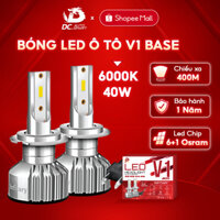 Bóng Đèn Led Headlight V1Base Cho Ô Tô Công Suất 40W Dải Màu 6000k Led Chip Osram 6+1 DC AUTO SMART
