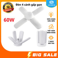 Bóng đèn led hình 4 cánh quạt 60w siêu sáng - bảo hành 1 năm