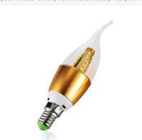 Bóng đèn Led nến 5w quả nhót đuôi E14 -có râu - VÀNG - 1 Bóng