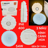 BÓNG ĐÈN LED ỐP TRẦN ( ĐIỆN 220V ) CÔNG SUẤT 54W PHI 400 HÌNH CÁNH HOA 3 CHẾ ĐỘ MÀU DÙNG CHIẾU SÁNG NHÀ Ở VĂN PHÒNG ...
