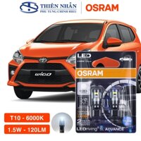 Bóng đèn led Osram T10 sương mù, tín hiệu, demi, định vị, lùi, biển số, nội thất,.. sáng trắng 2980CW 1.5W 120LM