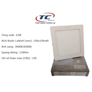 Bóng đèn Led Panel gắn nổi 12W Duhal KDGB512