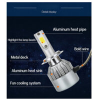 Bóng Đèn LED pha cos  H7 H11 C6 siêu sáng 36W dành cho xe hơi ôtô tương thích KIA Cerato K3 K5 Hyundai Santafe đầu trước