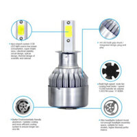 Bóng đèn LED pha cos  Toyota Camry Honda Accord C6 siêu sáng 6000 trắng vàng chân 9005 HB3 9006 HB4 36W đầu trước