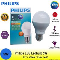 Bóng đèn Led Philips 5W / 7W / 9W / 11W siêu sáng - siêu tiết kiệm điện - bảo hành 24 tháng