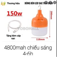 Bóng Đèn Led Sạc Pin Tích Điện  150W  kích thớc lớn 120x120x208mm