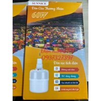 Bóng Đèn Led Sạc Pin Tích Điện  60W