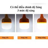 Bóng đèn led sạc tích điện YQ-V8 YẾN QUÂN công suất 85W chính hãng-Thgian chiếu sáng 7-15h-BH 3 tháng