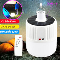 Bóng Đèn Led Sạc Tích Điện 120w, Đèn Năng Lượng Mặt Trời Có Điều Khiển Từ Xa