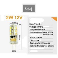 Bóng Đèn Led Siêu Sáng G4 Dc 12v 2w 3w 4w - 2W,Warm 3000K