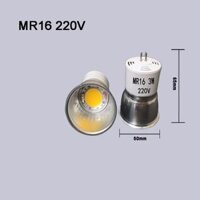 Bóng Đèn Led Siêu Sáng Mr11 Mr16 5.3 Ac 220v 3w - MR16 AC 220V 3W,Warm 3000K