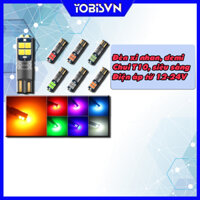 Bóng đèn led t10 gắn xi nhan, demi xe ô tô, xe máy