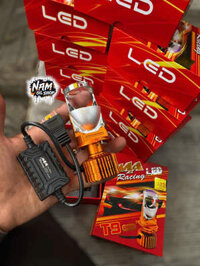 Bóng đèn led T9 Pro chân H4 MA chính hãng cho xe máy (bi cầu mini)