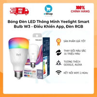 Bóng Đèn LED Thông Minh Xiaomi Yeelight Smart Bulb W3 Color, Điều Khiển App, Đèn RGB