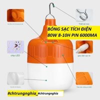 Bóng đèn led tích điện công suất 80w siêu sáng có móc treo thông minh