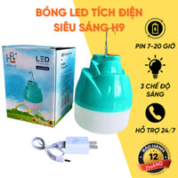 Bóng Đèn Led Tích Điện H9 Sạc Pin Siêu Sáng Cao Cấp Hoạt Động 7-20 Giờ Liên Tục