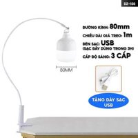 Bóng Đèn Led Tích Điện Kèm Giá Treo Nhiều Chiều Cao Chất Liệu Nhựa Tặng Dây Sạc DZ-150 - 80mm