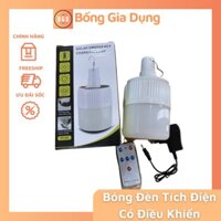 Bóng Đèn Led Tích Điện Loại 100w Có Điều Khiển Từ Xa, Củ Sạc Kèm Theo