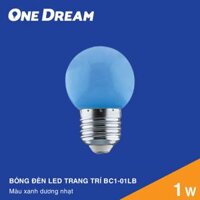 BÓNG ĐÈN LED TRANG TRÍ MÀU XANH DƯƠNG NHẠT 1W