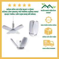 Bóng Đèn Led Xòe Quạt 4 Cánh, Thiết Kế Hiện Đại Có Thể Gập Gọn, Đèn Led Sáng Trắng Thả Treo Đẹp Mắt