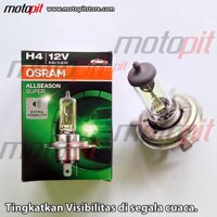 Bóng Đèn Osram H4 60/55W 12V + Khoảng Cách Chiếu Sáng 30%